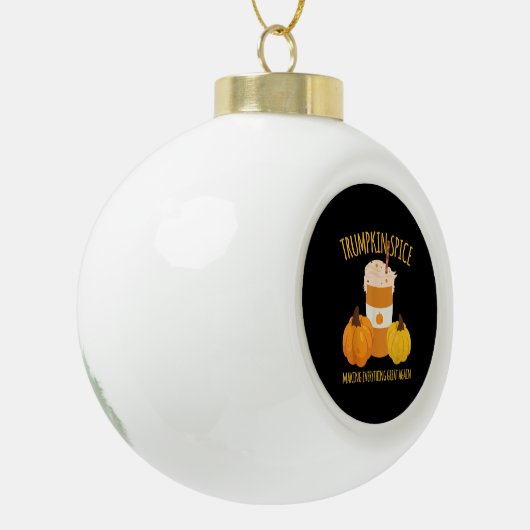 Trumpkin Spice Thanksgiving maken alles geweldig Keramische Bal Ornament (Links)