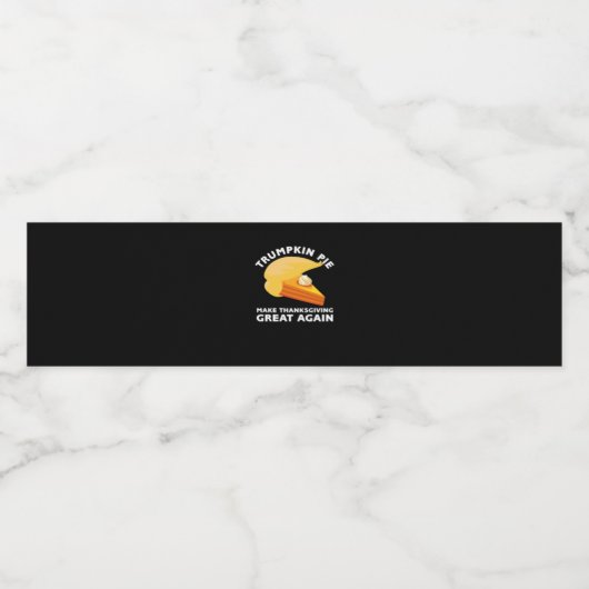 Trumpkintaart maakt Thanksgiving weer geweldig, Tu Waterfles Etiket (Enkel label)