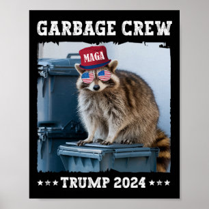 Trump's aanhangers vuilnis Joe Biden Republikeinse Poster