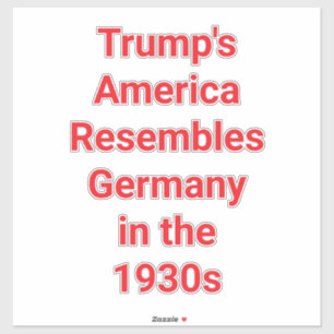 Trumps Amerika Duitsland Jaren 1930 Hankamer Artju Sticker