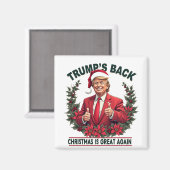 Trump's Back Christmas is weer geweldig Kerstman Magneet (Voorkant / Achterkant)