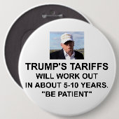 Trumps Button van tarieven (Voorkant /achterkant)