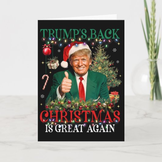 Trump's Ck Christmas Is Great Again Funny Trump Ch Kaart (Voorkant)
