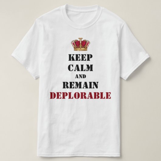 Trump's Crowned Deplorable T-shirt (Design voorkant)