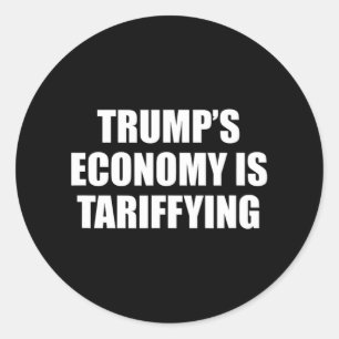 Trump's economie is tarifering van politieke tarie ronde sticker