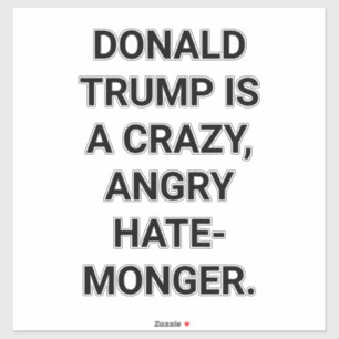 TRUMPS GERECHT WAAIENDE HATER Hankamer Artjunkhaus Sticker