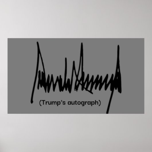 Trumps gesigneerde poster (Voorkant)