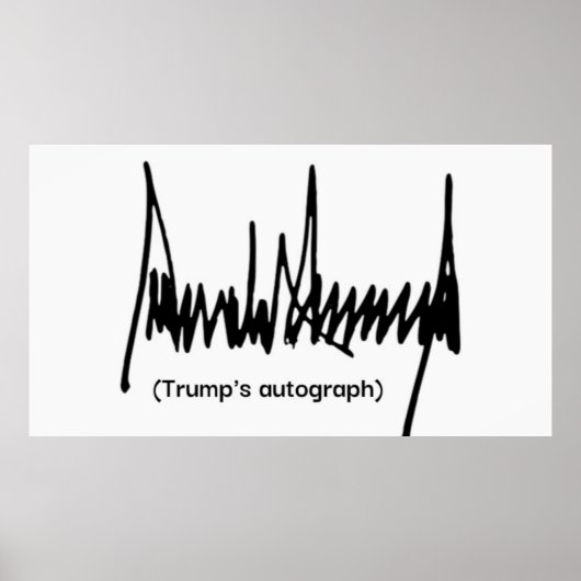 Trumps gesigneerde poster (Voorkant)