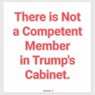 Trump's Kabinet Onbekwaamheid Hankamer Artjunkhaus Sticker