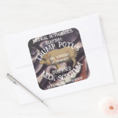 TRUMP'S NEK SCROTUM IS ZWANGER VIERKANTE STICKER (Envelop)