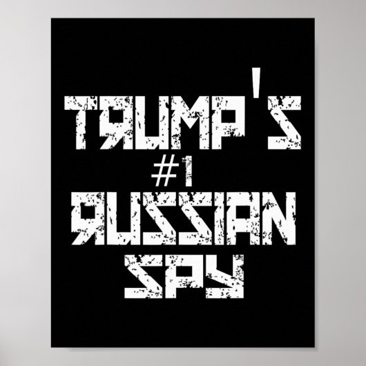 Trump's Russische Spion Funny Conservatieve Trump Poster (Voorkant)