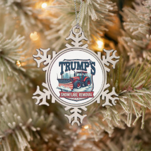 Trump's Sneeuwvlok Verwijderingsdienst Inauguratie Tin Sneeuwvlok Ornament