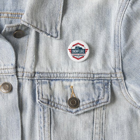 Trump's Snowflake Delete Service Novelty Ronde Button 3,2 Cm (In situ)