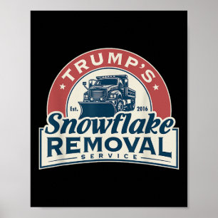 Trumps Snowflake Removal Service Grappig Trump 202 Poster