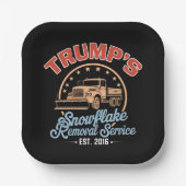 Trump's Snowflake Removal Service Trump 2024 Papieren Bordje (Voorkant)