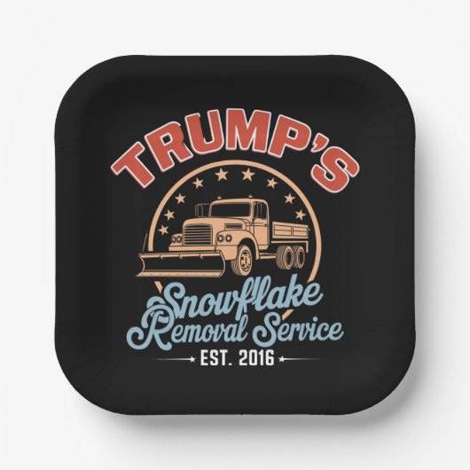 Trump's Snowflake Removal Service Trump 2024 Papieren Bordje (Voorkant)