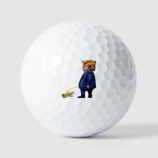 Trump's trickle down economie golfballen (Voorkant)