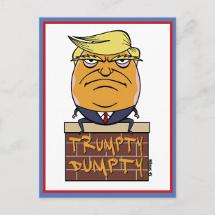 Trumpty Dumpty - Donald Trump Cartoon Briefkaart