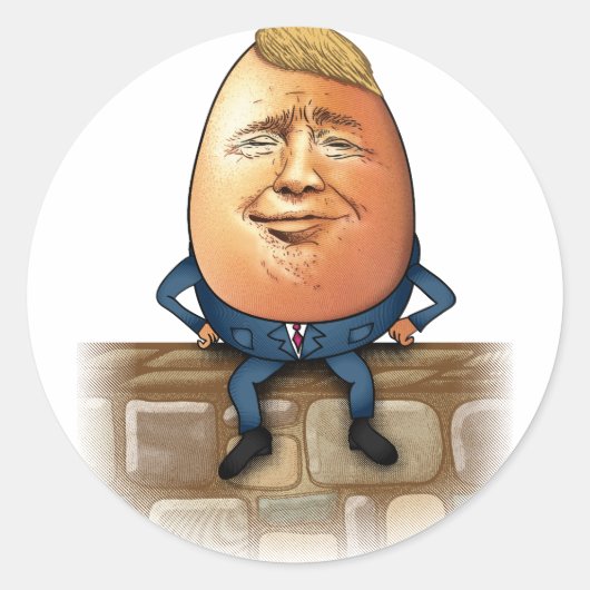 Trumpty Dumpty Ronde Sticker (Voorkant)