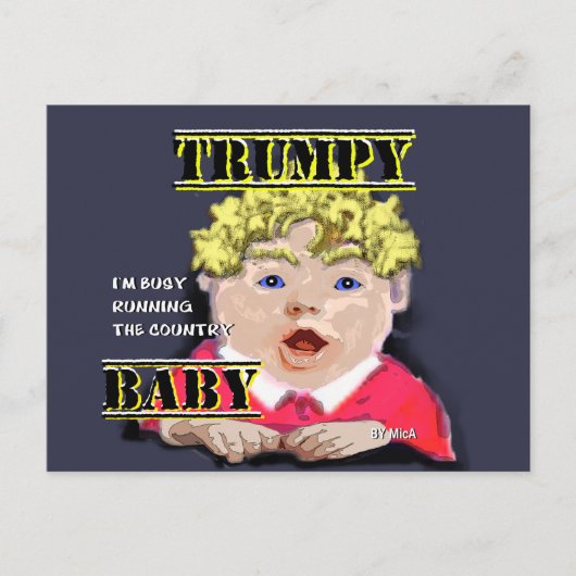 Trumpy Baby Briefkaart (Voorkant)