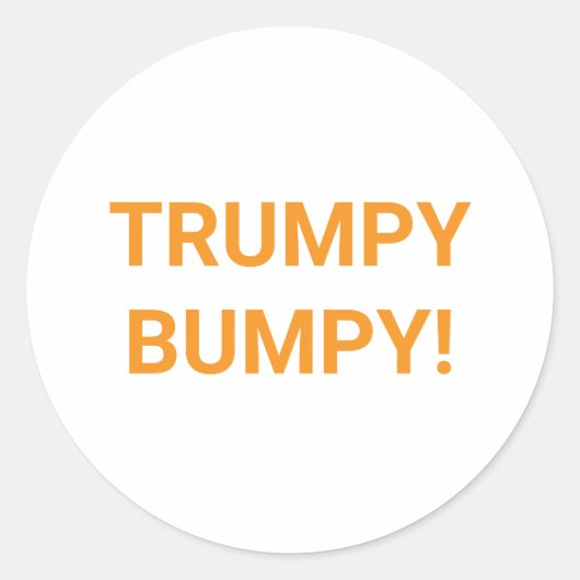 TRUMPY BUMPY Comic Splash-Art Hankamer Artjunkhaus Ronde Sticker (Voorkant)