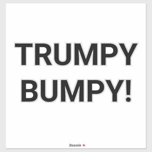TRUMPY BUMPY Hankamer Artjunkhaus Comic Splash-Art Sticker (Vel)