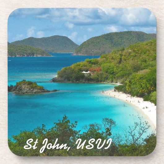Trunk Bay, Sint-John USVI Bier Onderzetter (Voorkant)