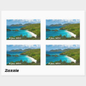 Trunk Bay, Sint-John USVI Rechthoekige Sticker (Vel)