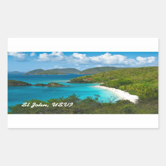 Trunk Bay, Sint-John USVI Rechthoekige Sticker