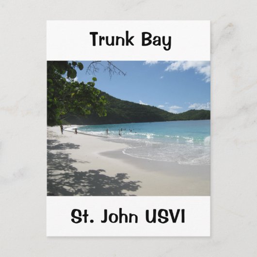 Trunk Bay, St. John USVI Briefkaart (Voorkant)