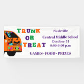Trunk of Behandel Halloween Auto Decoraties Spandoek (Horizontaal)