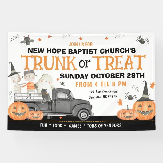 Trunk of Treat Banner (Horizontaal)