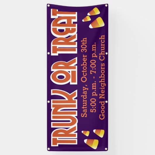 Trunk- of Treat Candy Corn Spandoek (Verticaal)