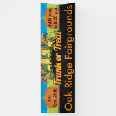 Trunk of Treat Corn en Pumpkin Herfst Harvest Spandoek (Verticaal)