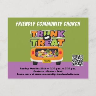 Trunk- of Treat-gebeurtenis Briefkaart