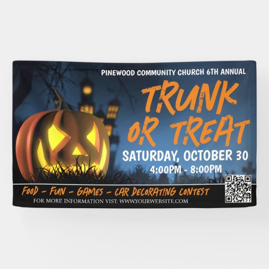Trunk of Treat Halloween Banner (Horizontaal)