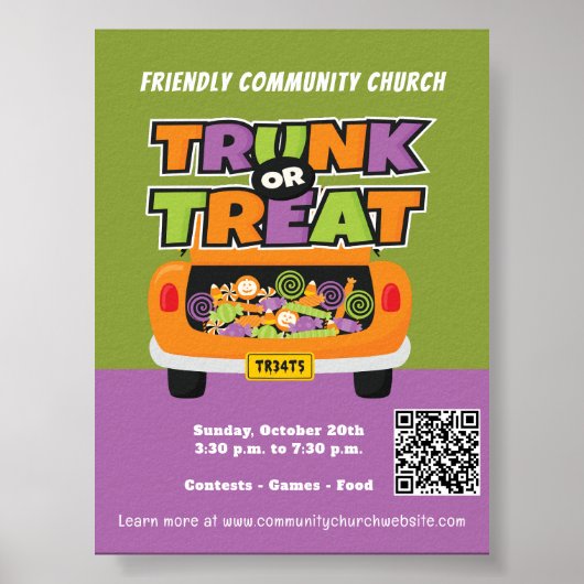 Trunk of Treat Halloween Event Poster (Voorkant)