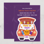 Trunk of Treat Halloween Kaart (Voorkant / Achterkant)