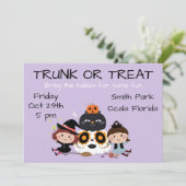 Trunk of Treat Halloween Kaart (Staand voorkant)