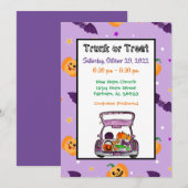 Trunk of Treat Halloween Kaart (Voorkant / Achterkant)