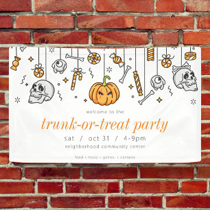 Trunk of Treat Modern Chic Halloween Party Spandoek