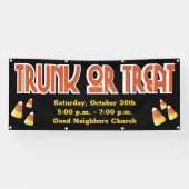 Trunk Or Treat Candy Corn Gemeenschapsevent Spandoek (Horizontaal)