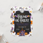 Trunk or Treat Church Halloween Invitation (Devant/Arrière en situation)