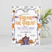 Trunk or Treat Church Halloween Invitation (Debout devant)