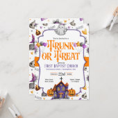 Trunk or Treat Church Halloween Invitation (Devant/Arrière en situation)