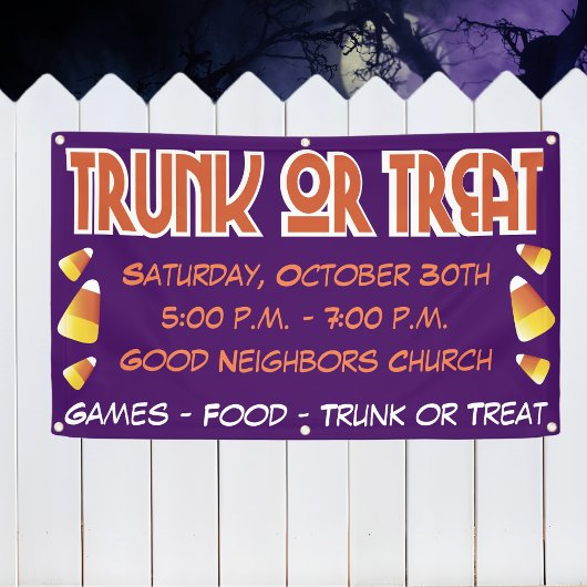 Trunk or Treat Halloween Candy Corn Spandoek