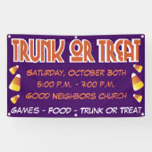 Trunk or Treat Halloween Candy Corn Spandoek (Horizontaal)