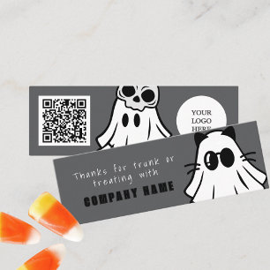 Trunk or Treat Halloween Cool Ghost Bedankt Mini Visitekaartje