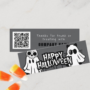 Trunk or Treat Halloween Cool Ghosts Thank You Mini Visitekaartje