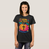 Trunk Or Treat Halloween Costume Christian Pumpkin T-shirt (Voorkant volledig)